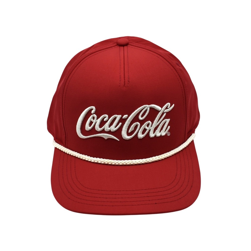 Coca-Cola American Needle Traveler Rope Snapback Hat Cap Script Logo Red NWT